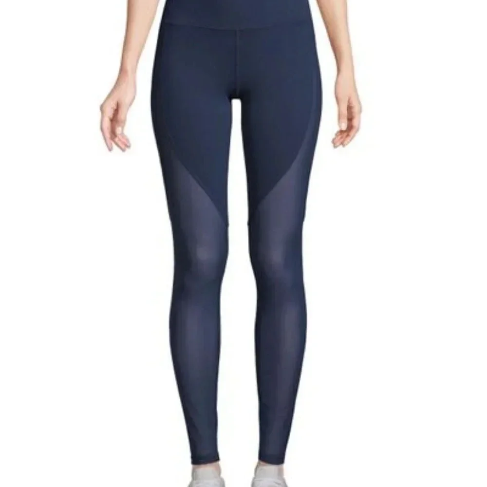 Alo Yoga Blue Mesh Panel Leggings XS